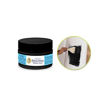 Color Factory Media: 4oz Gesso (118ml) Acrylic Primer & Surface Prep - Black