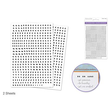Paper Craft Sticker: 4"x5.25" Mini Fonts 2 Sheets - Tiny