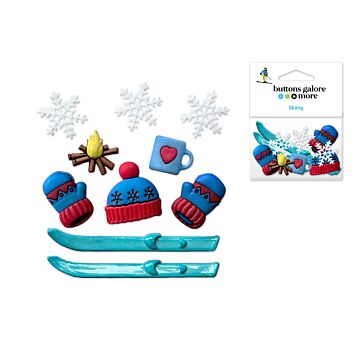 Buttons Galore & More: Craft & Sewing Novelty Buttons - Skiing item