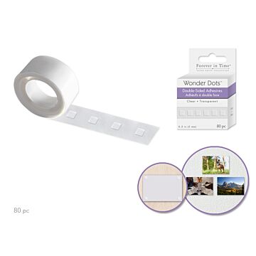 Wonder Dots: 5mm Square Double-Sided Clear Super-Tack 80pc Flat