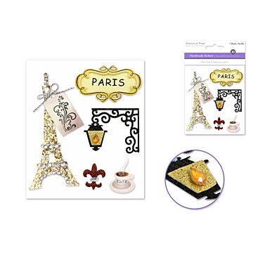 Handmade Sticker: 9.5cmx11.5cm 3D Themed - Paris
