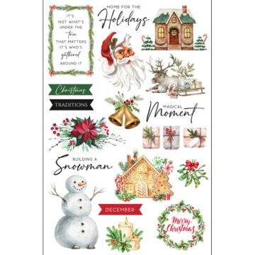 Scrapbook Customs Christmas Watercolor Embellishment Cut-Outs