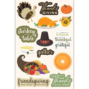 Scrapbook Customs Thanksgiving Embellishment Cut-Outs