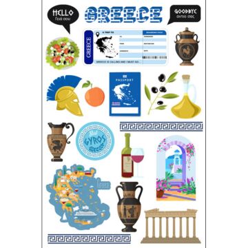 Scrapbook Customs Greece Embellishment