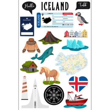 Scrapbook Customs Iceland Embellishment