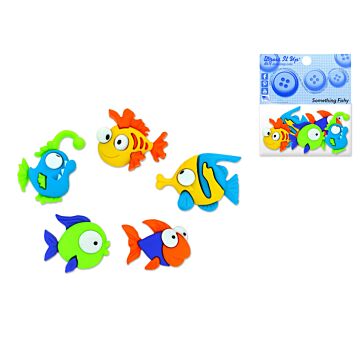 Dress-it-up Bits: Craft/Scrapbook Button Embellishments- Something Fishy