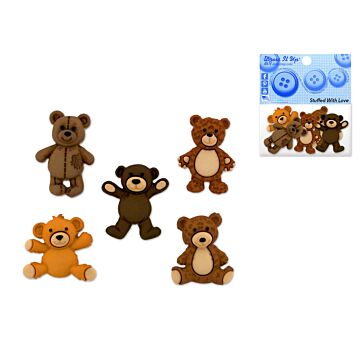 Dress-it-up Bits: Craft/Scrapbook Button Embellishments- Stuffed With Love