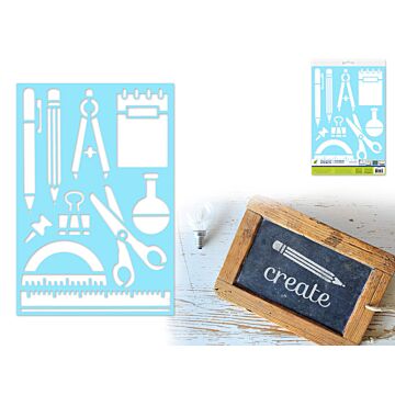 Color Factory: 7.5"x11" Multi-Media Stencil School Rules