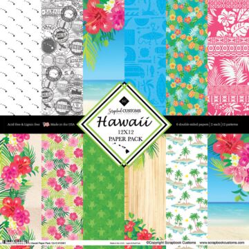 Scrapbook Customs Hawaii Paper Pack DS Double-Sided Paper 12 x 12