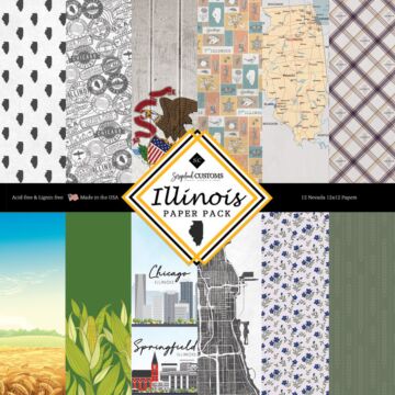 Scrapbook Customs 12x12 DS Paper Pack - Illinois