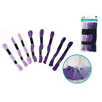 Needlecrafters: 8m Cotton Embroidery Floss 8 Hanks/pkg - Lavender Dreams