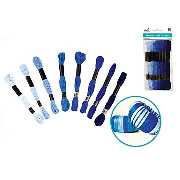 Needlecrafters: 8m Cotton Embroidery Floss 8 Hanks/pkg - Blue Heaven
