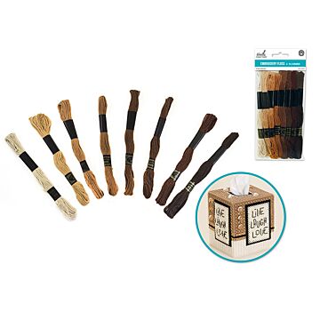 Needlecrafters: 8m Cotton Embroidery Floss 8 Hanks/pkg - Natural Selection