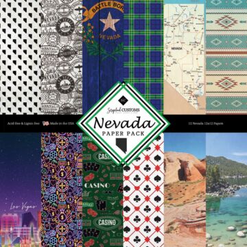 Scrapbook Customs Nevada Paper Pack DS Double-Sided Paper 12 x 12