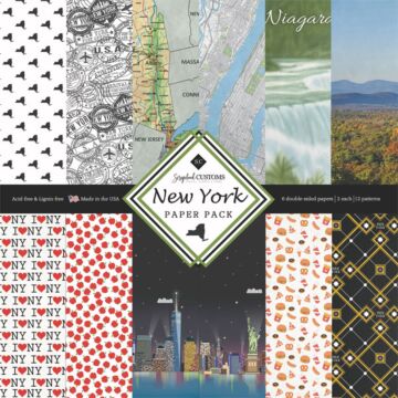 Scrapbook Customs New York Paper Pack DS Double-Sided Paper 12 x 12