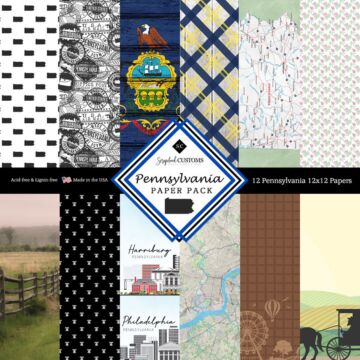 Scrapbook Customs 12x12 DS Paper Pack - Pennsylvania *printing error final sale*