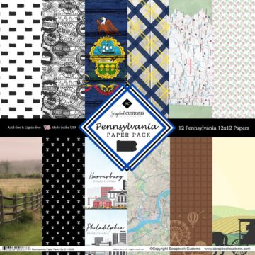 Scrapbook Customs PENNSYLVANIA 12X12 DS PAPER PACK