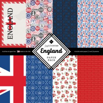 Preorder Scrapbook Customs England/London Paper Pack 12x12 DS