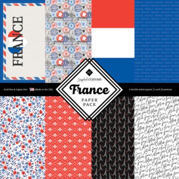 Preorder Scrapbook Customs France Paper Pack 12x12 DS