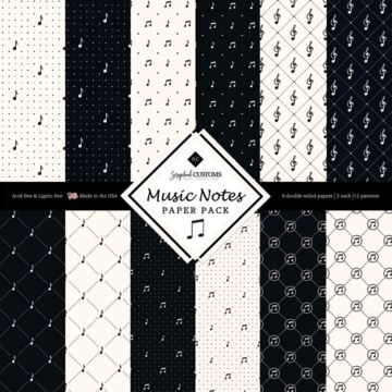 Scrapbook Customs Music Notes Paper Pack 12x12 DS