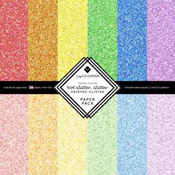 Scrapbook Customs Pastel Glitter Paper Pack 12x12 DS
