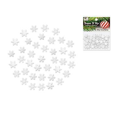Holiday Paper Craft: Seasonal Dress-It-Up Bits Painted Embellishments Itty Bitty Snowflakes