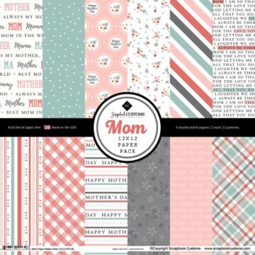 Scrapbook Customs - Paper Pattern Pack 12x12 DS - Mom