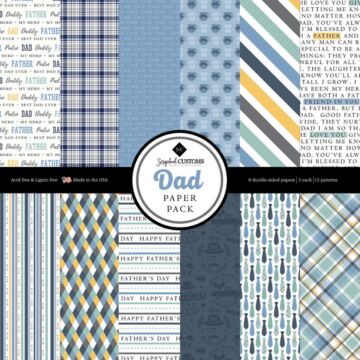 Scrapbook Customs - Paper Pattern Pack 12x12 DS - Dad