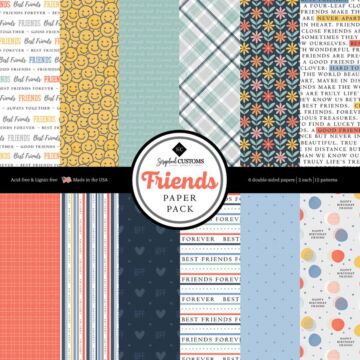 Scrapbook Customs - Paper Pattern Pack 12x12 DS - Friends