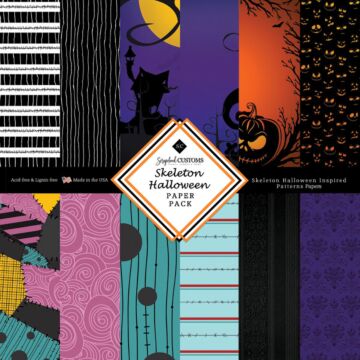 Scrapbook Customs - Paper Pattern Pack 12x12 DS - Skeleton