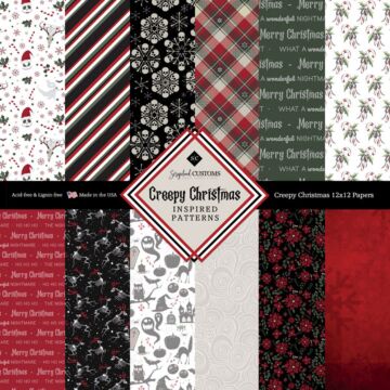 Scrapbook Customs - Paper Pattern Pack 12x12 DS - Creepy Christmas