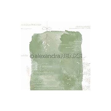 Alexandra Renke Abstract Design Paper 12"X12" Light Green Mistletoe Watercolors