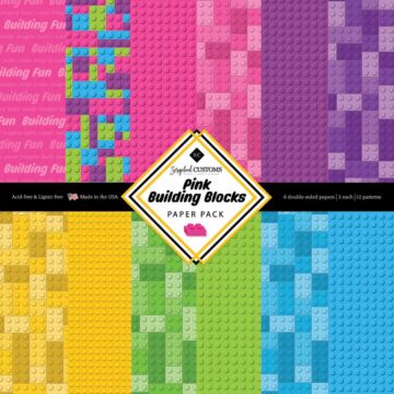 Preorder Scrapbook Customs Pastel Building Blocks 12x12 Paper Pack (2ea of 6)