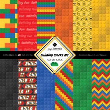 Preorder Scrapbook Customs Building Blocks #2 12x12 Paper Pack (2ea of 6)