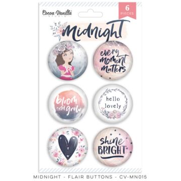 Cocoa Vanilla Studio Flair Buttons, Midnight