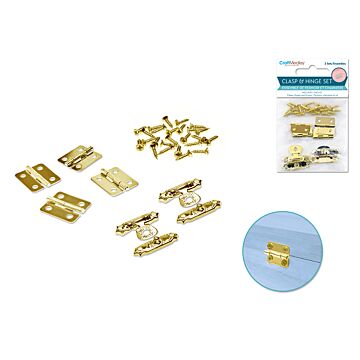 Craft Medley: Clasp & Hinge Set 2 Sets/pk - Gold