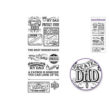 Paper Craft Sticker: 5"x12" Words & Sayings 'Clear' Photo Safe - World's Greatest Dad