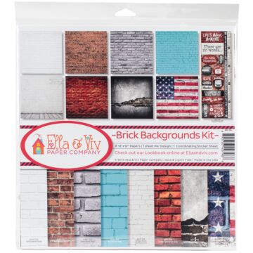Ella & Viv Collection Kit 12"X12"-Brick Backgrounds