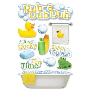 Paper House Rub a Dub Dub Dimensional Sticker