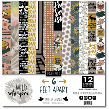 Wild Whisper Designs – 6 Feet Apart Double Paper Pack 12x12 (12 Double-Sided Sheets + Bonus)