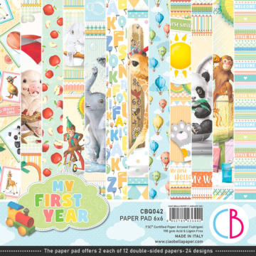 MY FIRST YEAR PAPER PAD 6"X6" 24/PKG