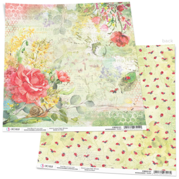 ROSES PAPER SHEET 12"X12"