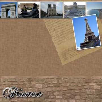 Scrapbook Customs France Paper 12x12