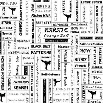 Scrapbook Customs - Karate Background 12x12 Paper