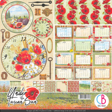 UNDER THE TUSCAN SUN PATTERNS PAD 12"X12" 8/PKG