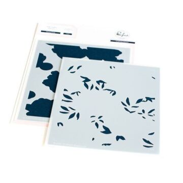 Pinkfresh Studio Layering Stencil, Peony Print
