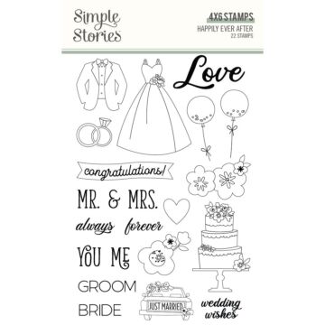 Simple Stories Clear Stamp, Happily Ever After