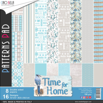 TIME FOR HOME PATTERNS PAD 12"X12" 8/PKG