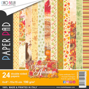 SOUND OF AUTUMN PAPER PAD 6"X6" 24/PKG