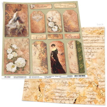 LA SIGNORA DELLE CAMELIE PAPER SHEET 12"X12"
